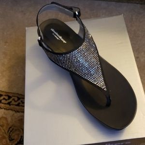 CAMMIE EMBELLISHED THONG WEDGE SANDAL